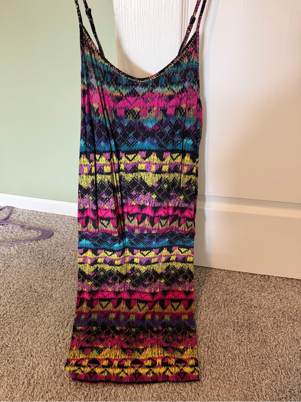 Victoria's Secret Multicolor Mini Dress - Pink, Yellow & Blue